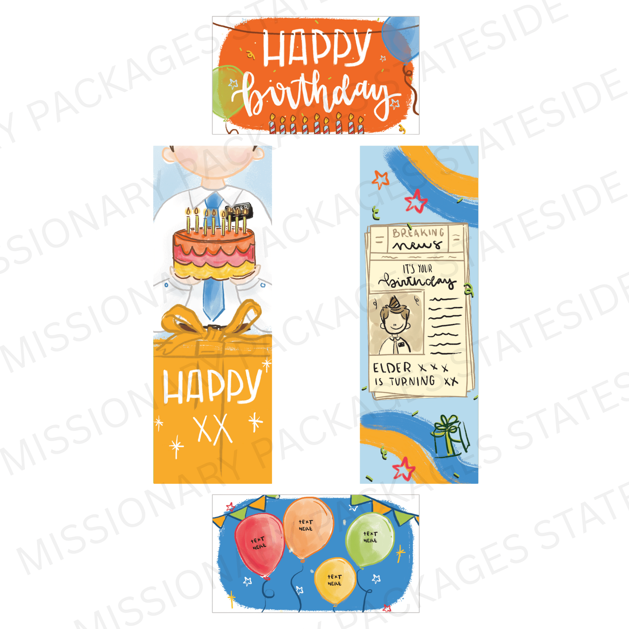 Birthday (Elder) - Custom Care Package Box Design - Image 3