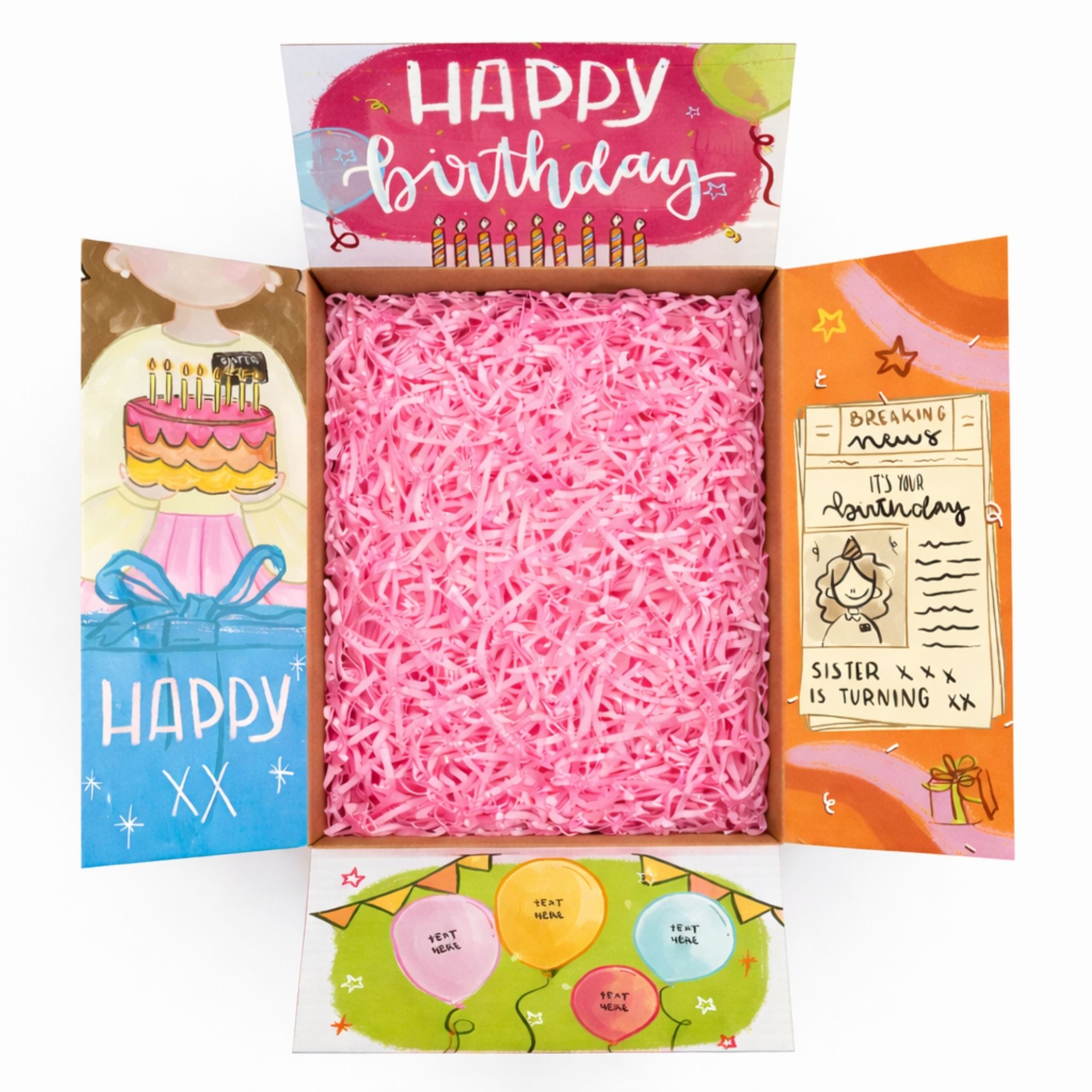 Birthday (Sister) - Custom Care Package Box Design