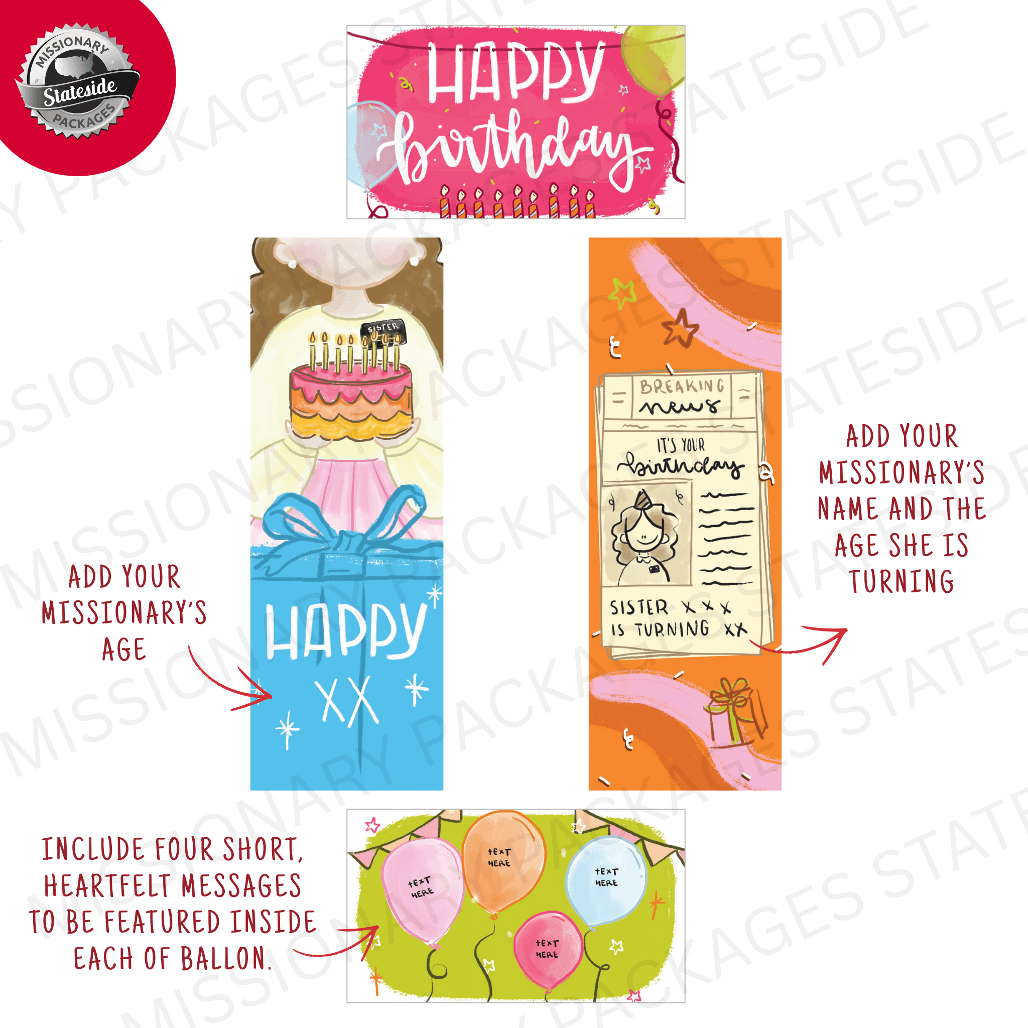 Birthday (Sister) - Custom Care Package Box Design - Image 3