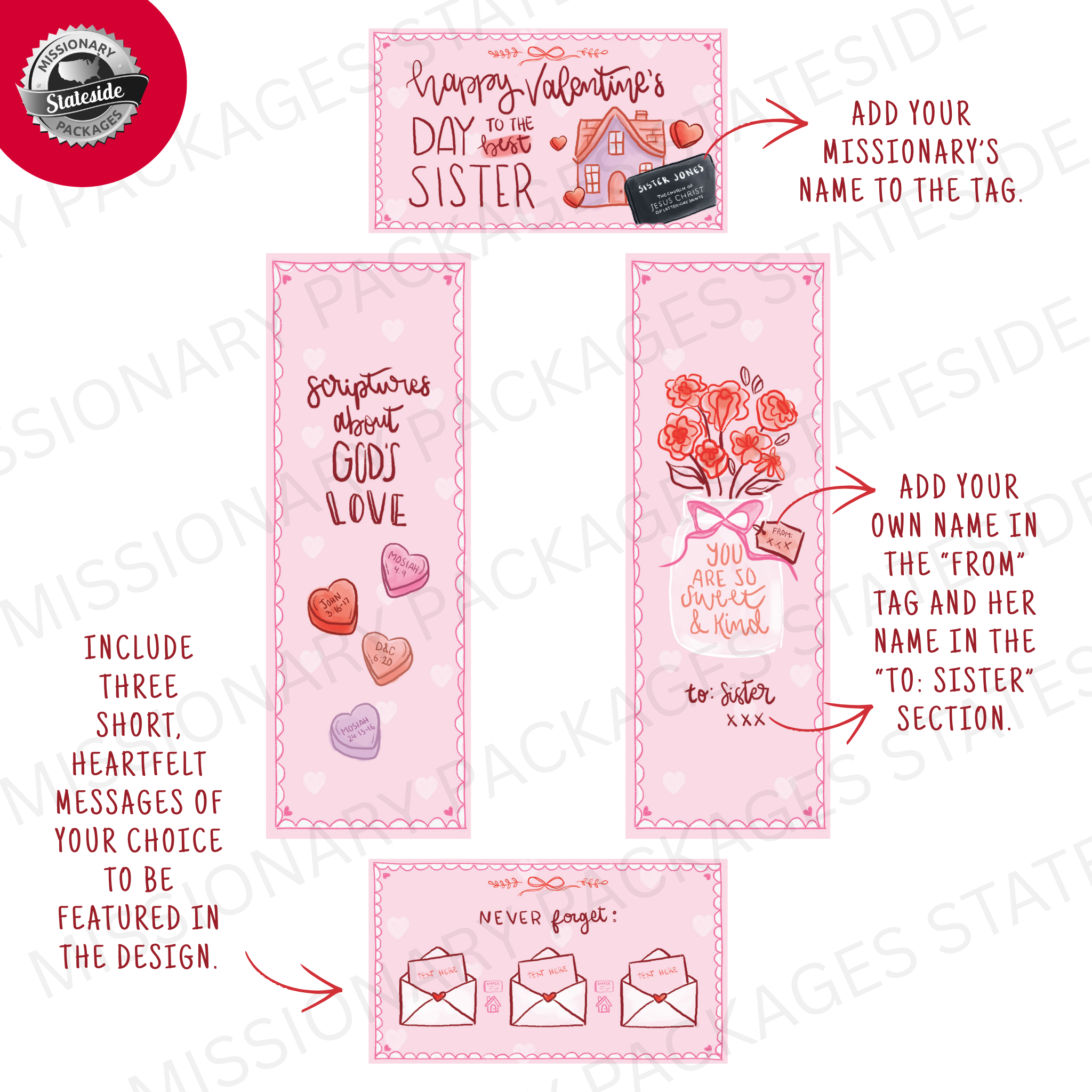 Valentine's Day (Sister) - Custom Care Package Box Design - Image 3